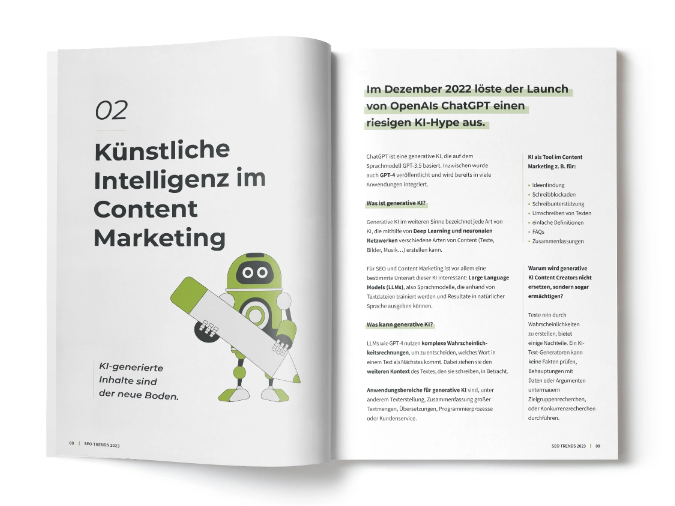 Ausschnitt aus dem Whitepaper zu SEO 2023 von Evergreen Media®